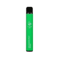 Green Elf Bar vape pen labelled Kiwi Passion Fruit Guava, 600 puffs.