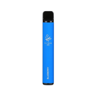 Blue Elf Bar 600 disposable vape pen with blueberry flavour branding.