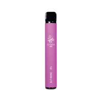 Pink Elf Bar disposable vape pen with 600 puffs, black mouthpiece.