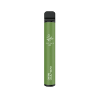 Elf Bar disposable vape pen, green, labelled "Green Gummy Bear," offering 600 puffs.