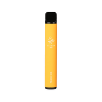 Orange Elf Bar disposable vape pen with "Peach Ice" flavour branding.