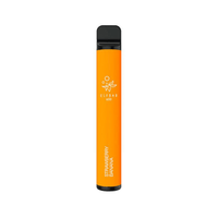 Elf Bar disposable vape pen, orange, strawberry banana flavour.