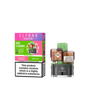 Elf Bar Dual 10K Refill Pods for the Elf Bar Dual 10k Vape Kit - Watermelon Edition - Watermelon Strawberry - Watermelon