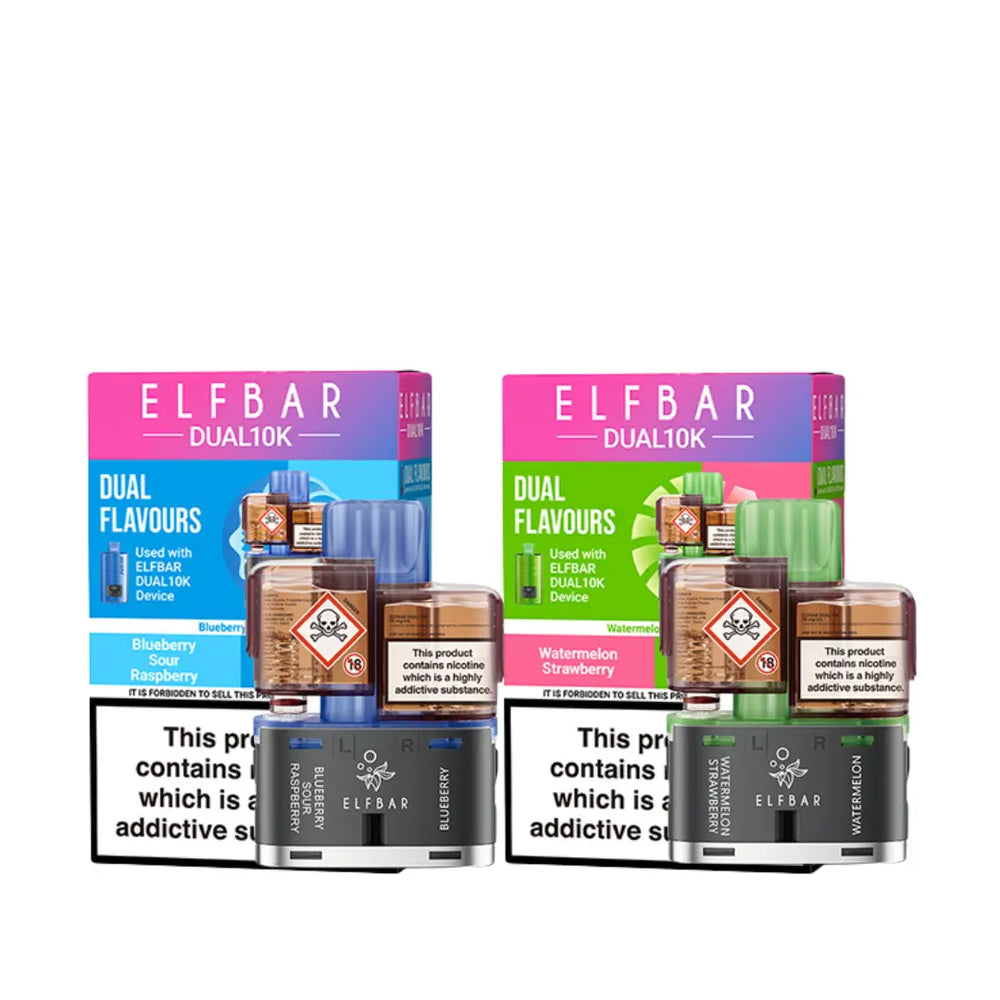 Elf Bar Dual 10K Refill Pod Range for the Elf Bar Dual 10k Vape Kit 