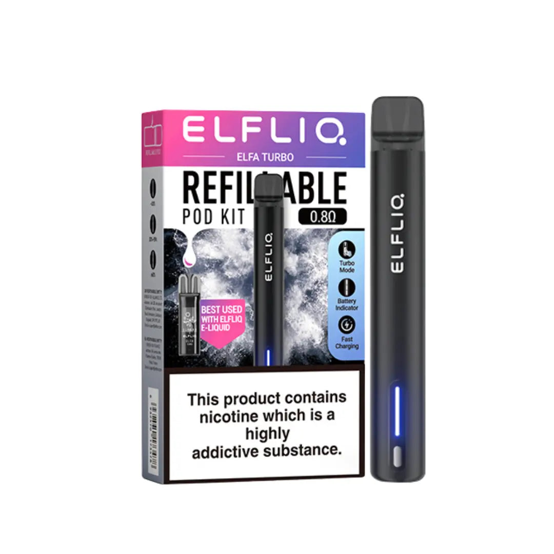 Elf Bar ELFA Turbo Pod Vape Kit | 550mAh | Refillable Elf Bar ELFA Turbo Pod Vape Kit | 550mAh | Refillable