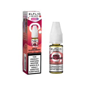 Elf Bar Elfliq Apple Blackcurrant 10ml Nic Salt E-liquid - Perfect for Refillable Vape Kits