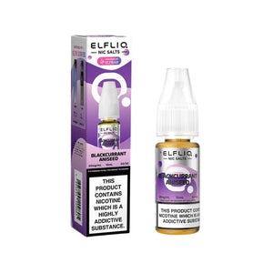 Elf Bar Elfliq Blackcurrant Aniseed 10ml Nic Salt E-liquid - Perfect for Refillable Vape Kits
