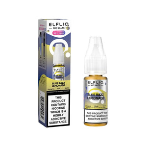 Elf Bar Elfliq Blue Razz Lemonade 10ml Nic Salt E-liquid - Perfect for Refillable Vape Kits