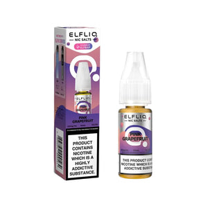 Elf Bar Elfliq Pink Grapefruit 10ml Nic Salt E-liquid - Perfect for Refillable Vape Kits
