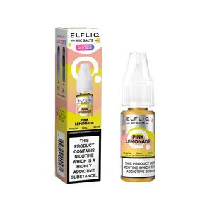 Elf Bar Elfliq Pink Lemonade 10ml Nic Salt E-liquid - Perfect for Refillable Vape Kits