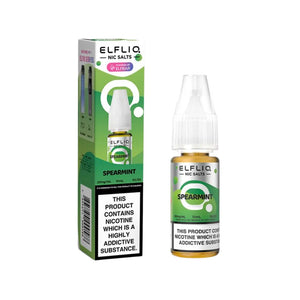 Elf Bar Elfliq Spearmint 10ml Nic Salt E-liquid - Perfect for Refillable Vape Kits