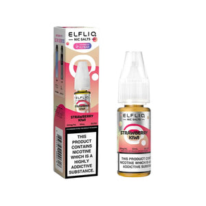 Elf Bar Elfliq Strawberry Kiwi 10ml Nic Salt E-liquid - Perfect for Refillable Vape Kits