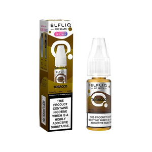 Elf Bar Elfliq Tobacco 10ml Nic Salt E-liquid - Perfect for Refillable Vape Kits
