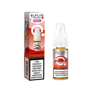 Elf Bar Elfliq Watermelon 10ml Nic Salt E-liquid - Perfect for Refillable Vape Kits