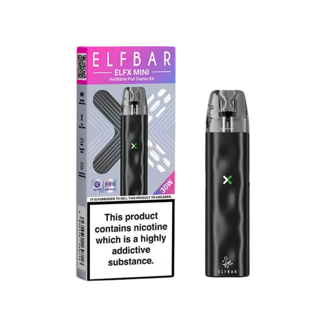 Elf Bar ELFX Mini Pod Vape Kit | 1000mAh | QUAQ Mesh Coils Elf Bar ELFX Mini Pod Vape Kit | 1000mAh | QUAQ Mesh Coils