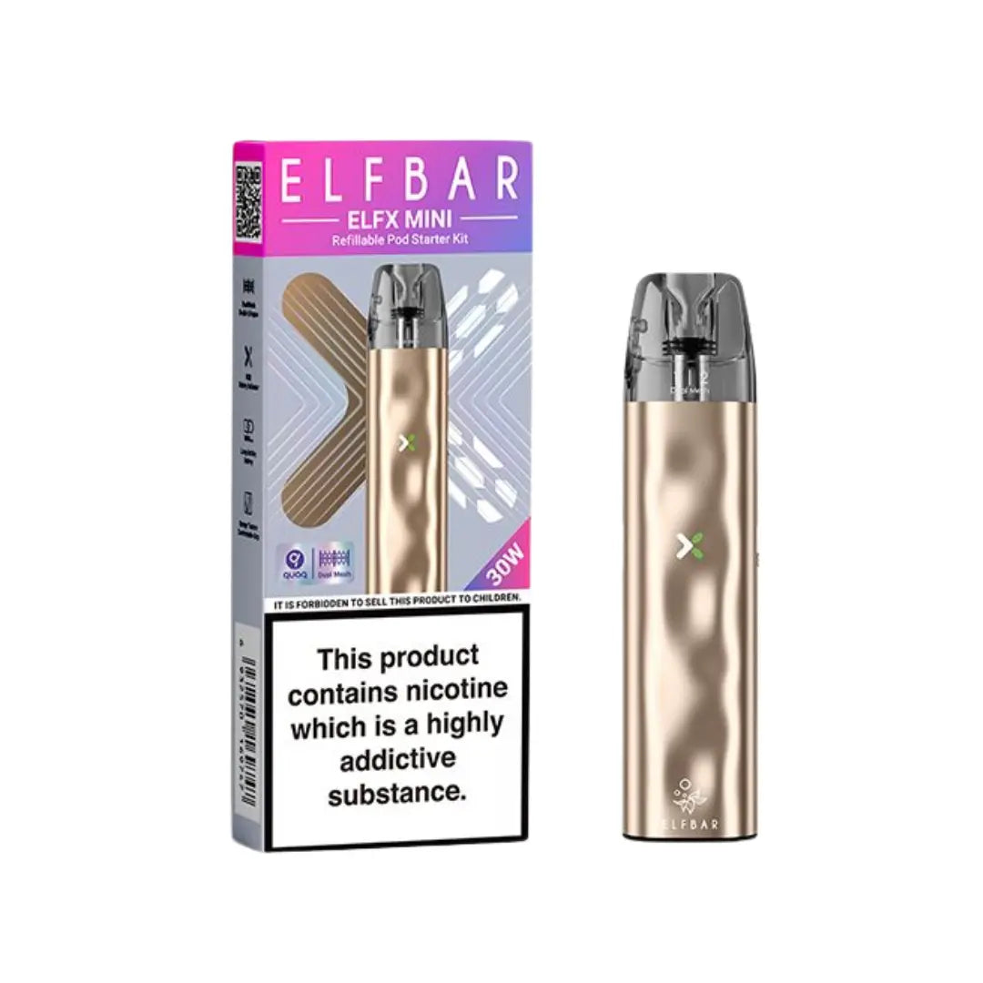 Elf Bar ELFX Mini Pod Vape Kit | 1000mAh | QUAQ Mesh Coils Elf Bar ELFX Mini Pod Vape Kit | 1000mAh | QUAQ Mesh Coils