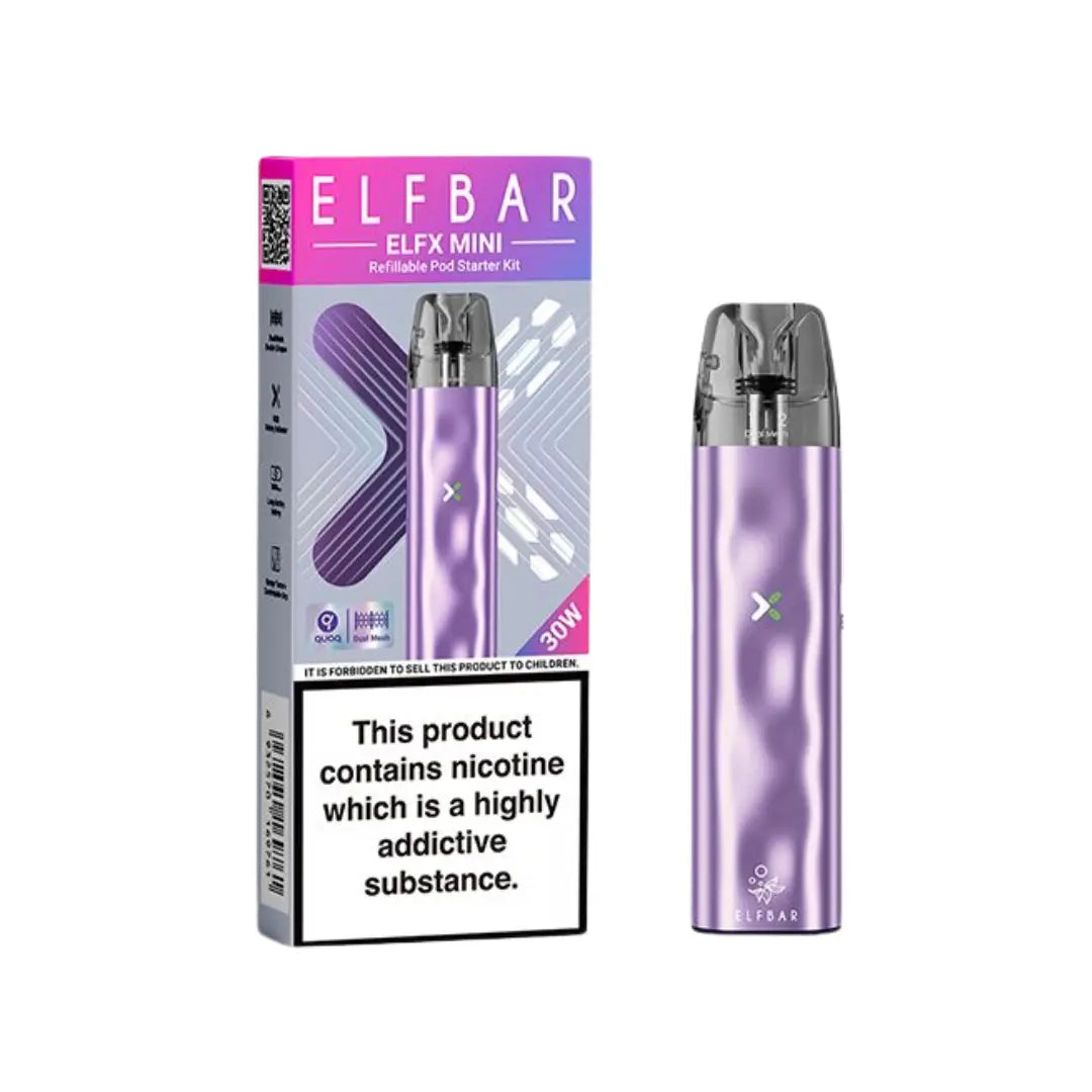 Elf Bar ELFX Mini Pod Vape Kit | 1000mAh | QUAQ Mesh Coils Elf Bar ELFX Mini Pod Vape Kit | 1000mAh | QUAQ Mesh Coils
