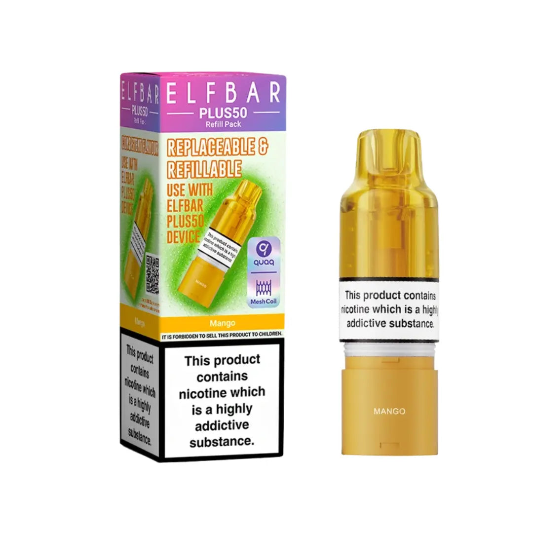 elf bar plus 30 refill pod kit Elf Bar Plus Mango Refill Pod
