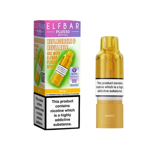 Elf Bar Plus 50 Mango Flavour Refill Pod for the Elf Bar Plus 50 Vape Kit