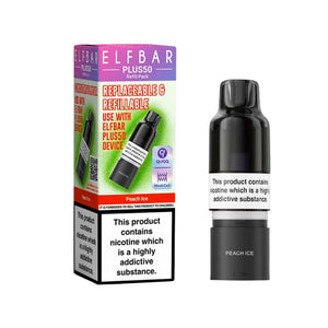 Elf Bar Plus 50 Peach Ice Flavour Refill Pod for the Elf Bar Plus 50 Vape Kit
