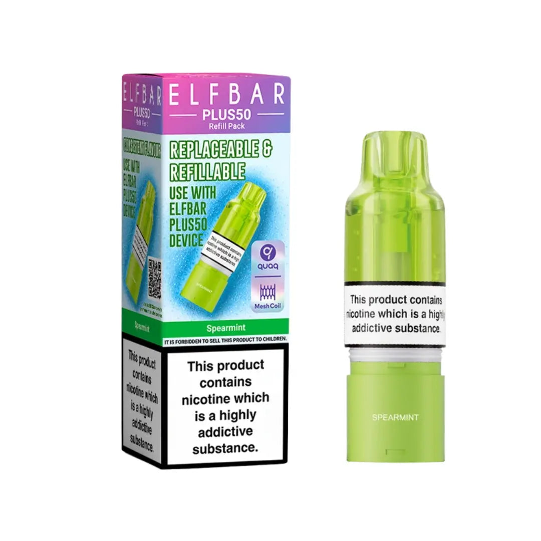 Elf Bar Plus Spearmint Refill Pod | Ecigone Elf Bar Plus Spearmint Refill Pod | Ecigone