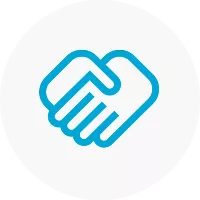 Handshake promise icon for Ecigone's best UK vape value with guaranteed quality and service