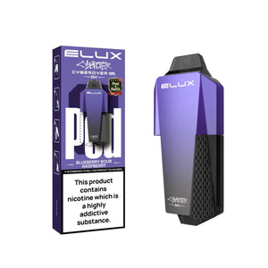 Elux Cyberover 6K Refill Pods for the Elux Cyberover Prefilled Pod Vape Kit - Blueberry Sour Raspberry Flavour 