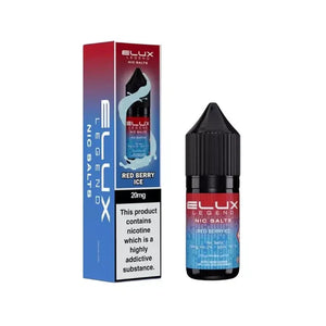 Elux Legend Nic Salts Red Berry Ice vape juice bottle and packaging on a white background
