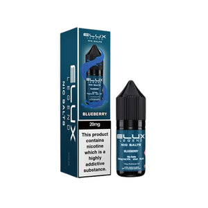 Elux Legend 10ml Nic salt e-liquid Blueberry Flavour - works great with Pod Vape Kits & Starter Vape Kits 
