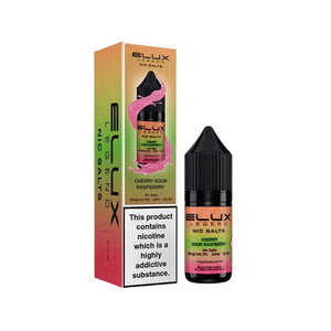 Elux Legend 10ml Nic salt e-liquid Cherry Sour Raspberry Flavour - works great with Pod Vape Kits & Starter Vape Kits 