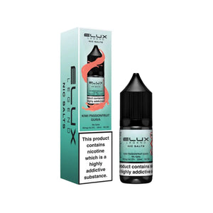 Elux Legend 10ml Nic salt e-liquid Kiwi Passionfruit Guava Flavour - works great with Pod Vape Kits & Starter Vape Kits 