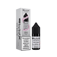 Elux Legend Nic Salt Vanilla Tobacco e-liquid bottle and box with product details.