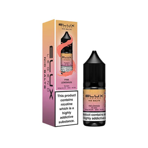 Elux Legend 10ml Nic salt e-liquid Pink Lemonade Flavour - works great with Pod Vape Kits & Starter Vape Kits 