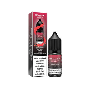 Elux Legend 10ml Nic salt e-liquid Strawberry Raspberry Cherry Flavour - works great with Pod Vape Kits & Starter Vape Kits 