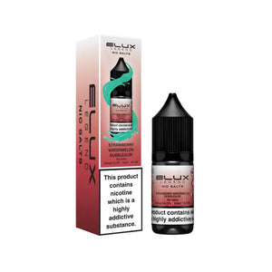 Elux Legend 10ml Nic salt e-liquid Strawberry Watermelon Bubblegum Flavour - works great with Pod Vape Kits & Starter Vape Kits 