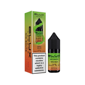 Elux Legend 10ml Nic salt e-liquid Triple Melon Flavour - works great with Pod Vape Kits & Starter Vape Kits 
