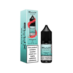 Elux Legend 10ml Nic salt e-liquid Watermelon Ice Flavour - works great with Pod Vape Kits & Starter Vape Kits 