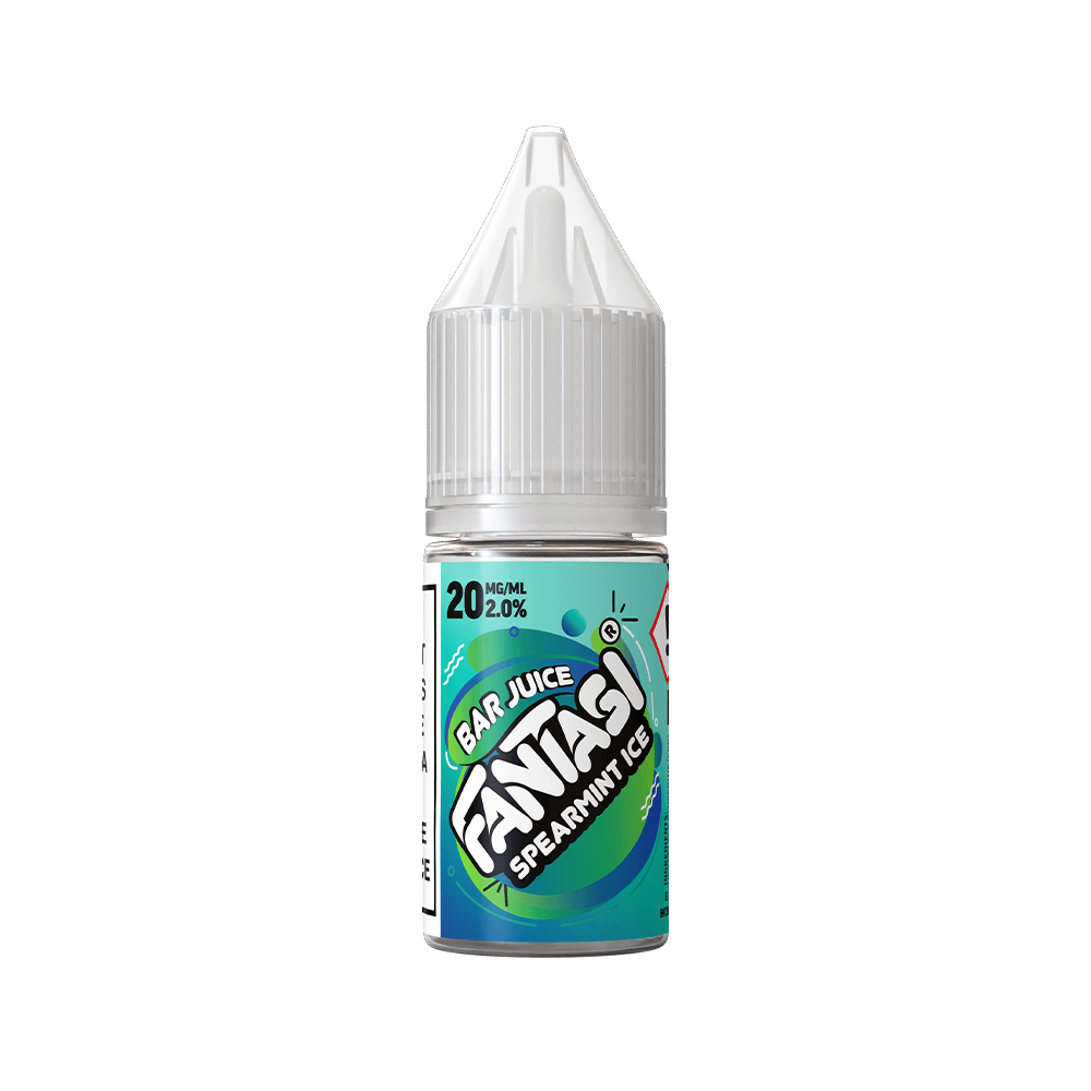 Fantasi Bar Juice Spearmint Ice 10ml vape bottle with green and blue label.