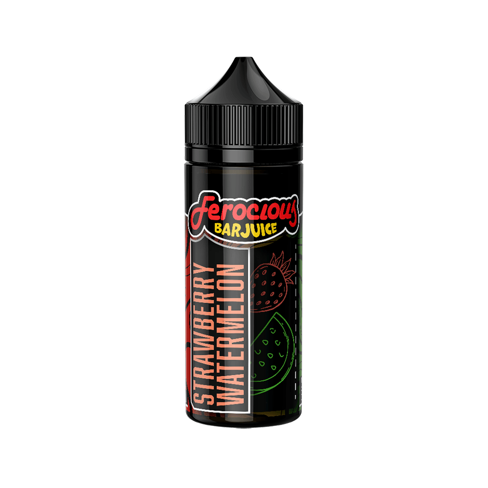 Ferocious Bar Juice 100ml bottle, Strawberry Watermelon flavour displayed.