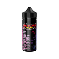 Ferocious Bar Juice 100ml shortfill bottle with pomegranate blueberry flavour design.