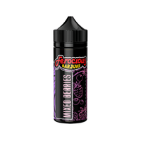 Ferocious Bar Juice Mixed Berries 100ml shortfill bottle with black cap and vibrant label design.