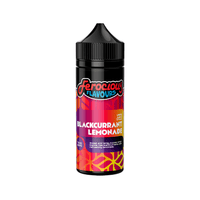 Ferocious Flavours Blackcurrant Lemonade 100ml e-liquid bottle with vibrant label design.