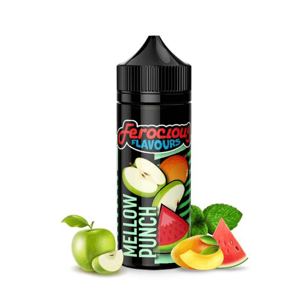 Fantasi Ferocious Flavours Mellow Punch 100ml e-liquid with apples and watermelon.