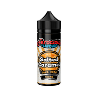 Ferocious Flavours Salted Caramel vape juice bottle, 100ml, with 70VG/30PG ratio.