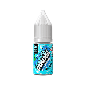 Fantasi Ice Blue Raspberry Nic Salt 10ml bottle with vibrant blue and white label.