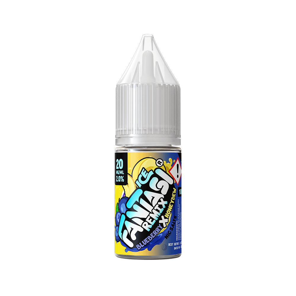 Fantasi Remix Blueberry Lemonade Ice 10ml vape juice bottle with colourful branding.