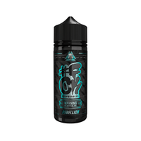 100ml bottle of FCK Disposables e-liquid by Wick Liquor x Fallout Vape, with black and teal design.