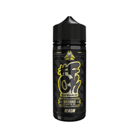 FCK Disposables 100ml Shortfill by Wick Liquor x Fallout Vape, black bottle with yellow accents.