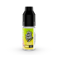 Feast Treats Apple & Peach vape juice bottle, 10ml, 20mg nicotine salts.