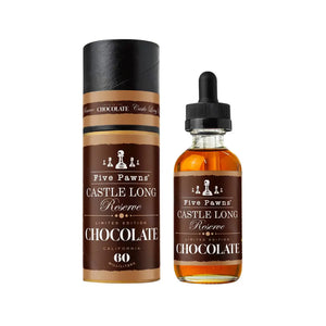 Five Pawns Castle Long Reserve Chocolate Edition 50ml 50VG/50PG Shortfill Vape Juice Great for MTL Vaping with Refillable Pod Vape Kits 